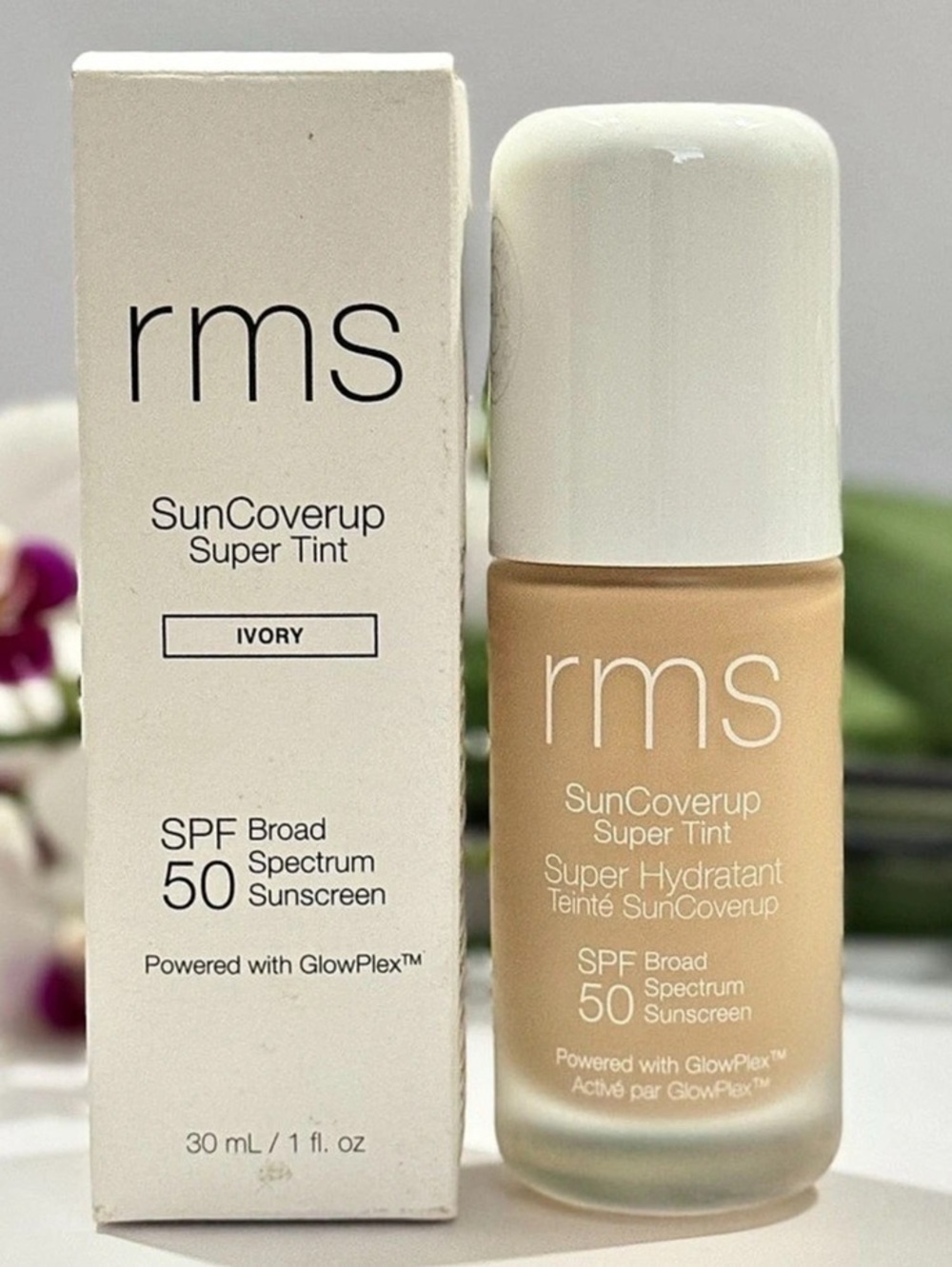 RMS Beauty SunCoverup Super Tint SPF 50 Ivory 1 oz NEW Exp 01/2027